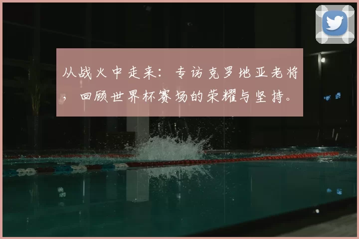 从战火中走来:专访克罗地亚老将,回顾世界杯赛场的荣耀与坚持。